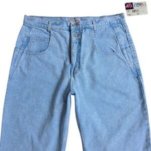 Vintage 90s Guess Jeans Size 40 Light Wash Blue 075 PASCAL NWT Deadstock